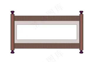 手绘中式卷轴复古花纹仿古卷轴,免抠元素