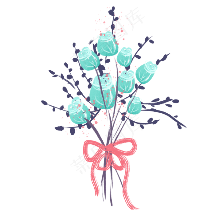 仿真瓶插花束(2048X2048(DPI:300))psd模版下载