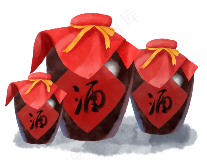 清明节酒坛子下载,免抠元素