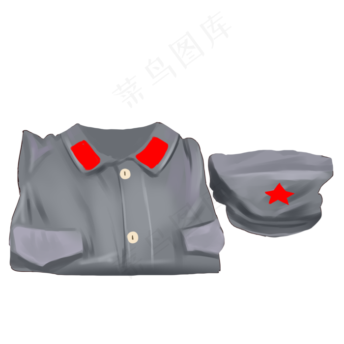 年代久远的军装插图