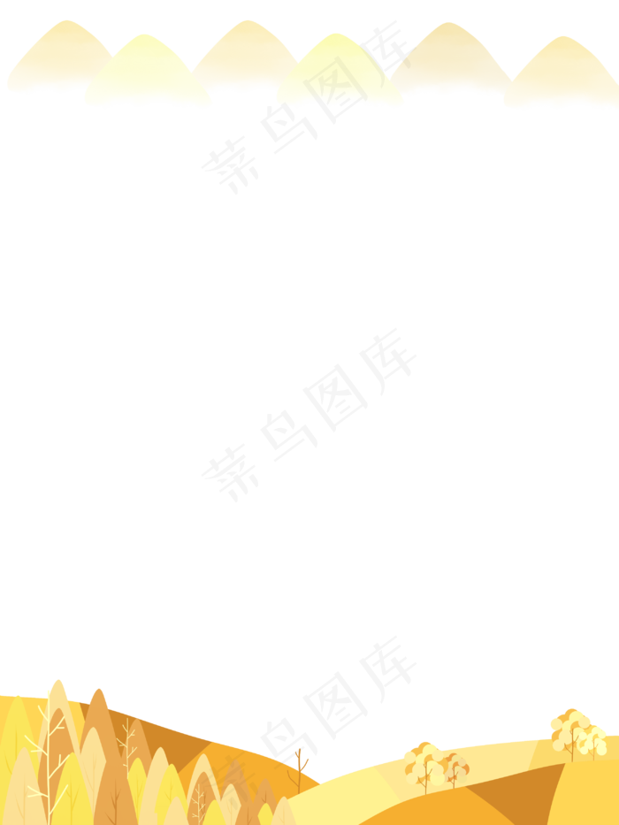 秋日装饰景色装饰边框,免抠元素