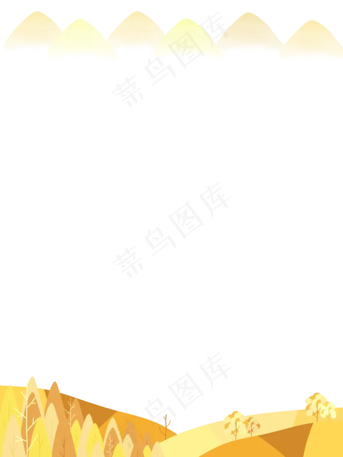 秋日装饰景色装饰边框,免抠元素(3000X4000(DPI:300))psd模版下载
