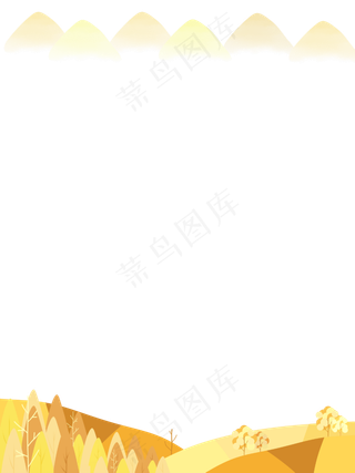 秋日装饰景色装饰边框,免抠元素