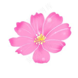 红色花瓣手绘装饰图案,免抠元素