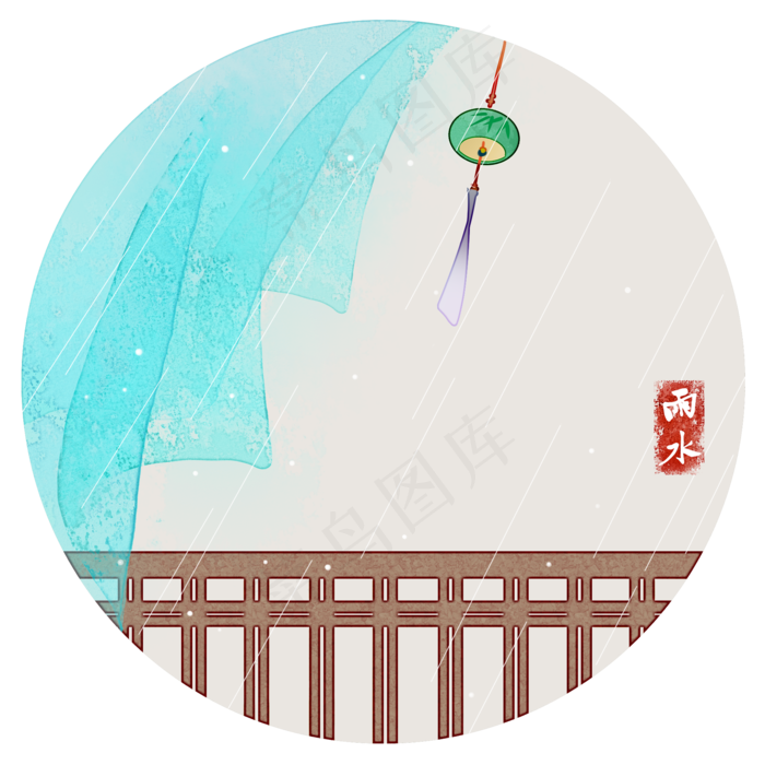 中式风格水墨窗台PNG素材,免抠元素(2000X2000(DPI:300))psd模版下载