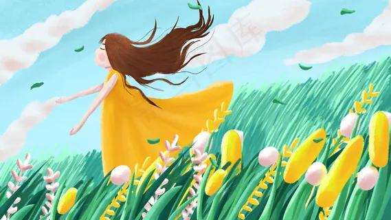 绿色春夏季出游配图