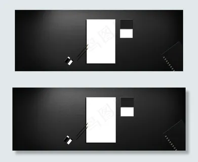 黑色质感商务办公用品banner 黑色质感商务办公用品banner