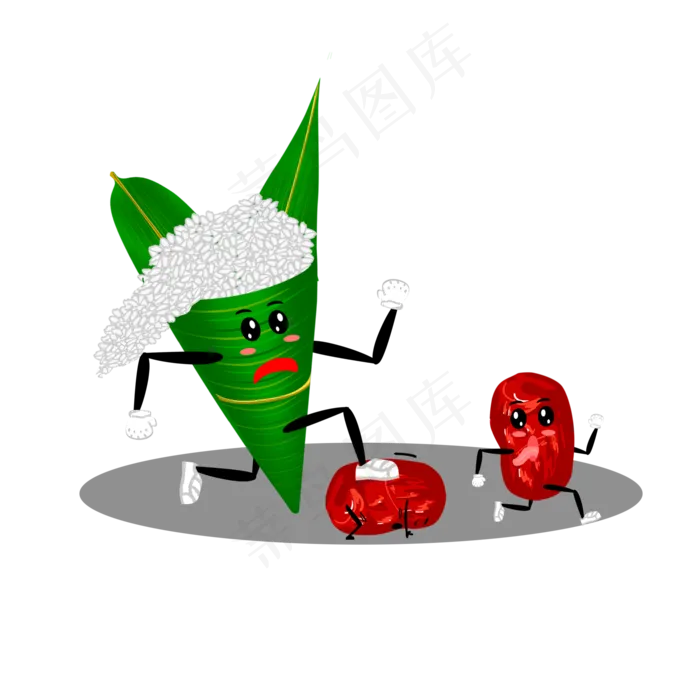 绿色的粽子(2000X2000(DPI:300))psd模版下载
