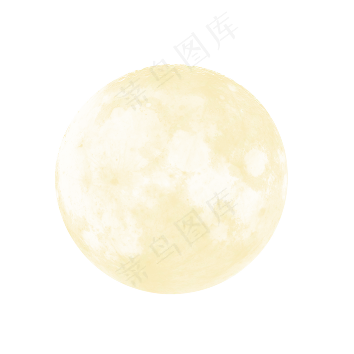 皎洁黄色巨大月亮png,免抠元素(2000*2000px)psd模版下载
