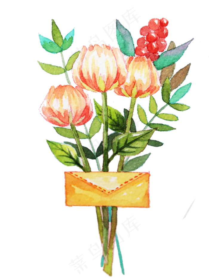 水彩花朵水彩花卉装饰画