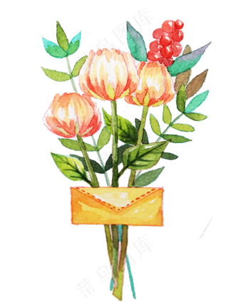 水彩花朵水彩花卉装饰画