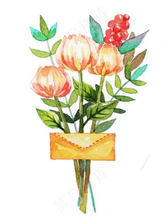 水彩花朵水彩花卉装饰画