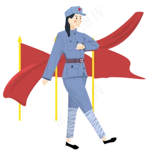 建党节文艺表演的女红军