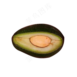 绿色圆弧牛油果食物元素