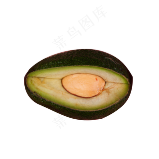 绿色圆弧牛油果食物元素
