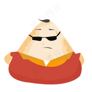 免扣粽子装饰素材