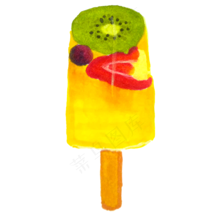 卡通手绘水果冰棒