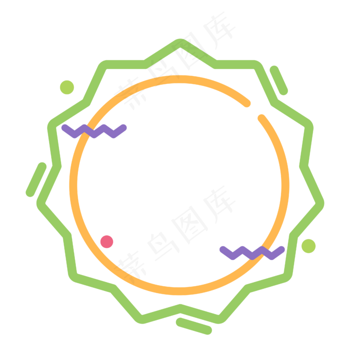 矢量绿色简约优惠券边框(2500X2500(DPI:300))ai矢量模版下载