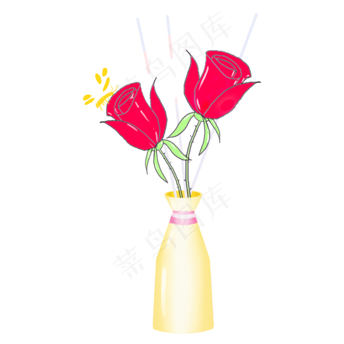 漂亮的香薰玫瑰插画