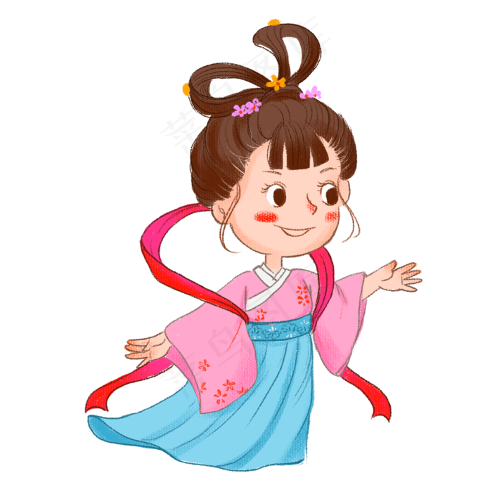 七夕织女人物,免抠元素(2000*2000px 300 dpi )psd模版下载