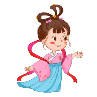 七夕织女人物,免抠元素