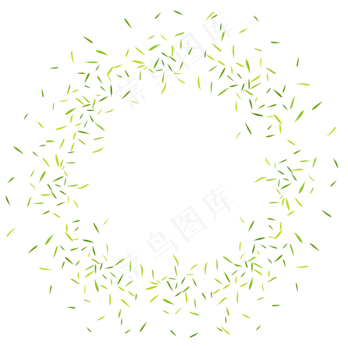 清明节绿色发射状漂浮柳叶