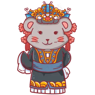 2020年鼠年京剧青衣形象,免抠元素