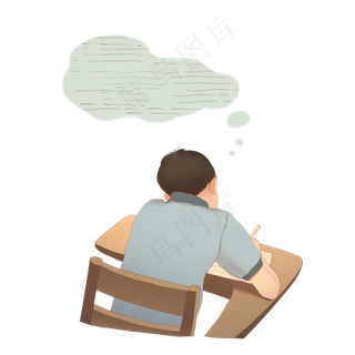 在考场上的男生