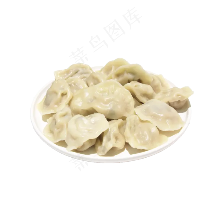 一盘饺子,免抠元素(2000X2000)