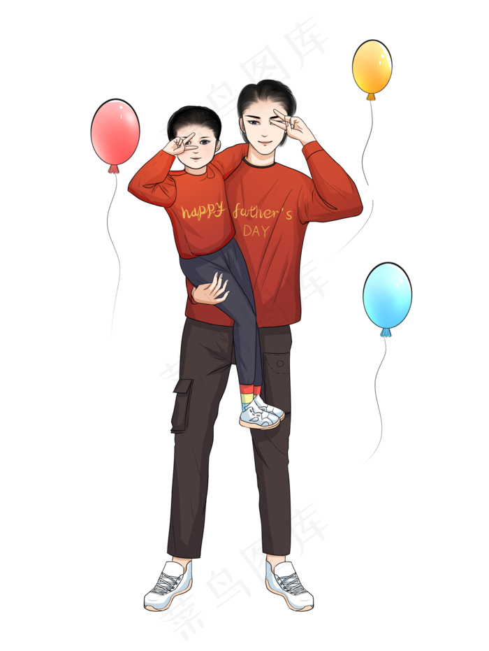 父亲节父亲和孩子
