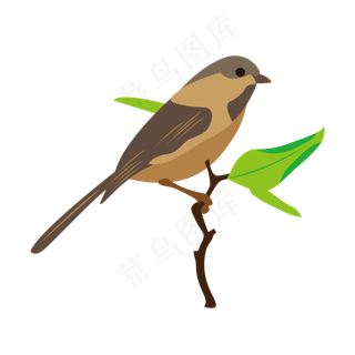 站在树枝上的燕子矢量图片,免抠元素