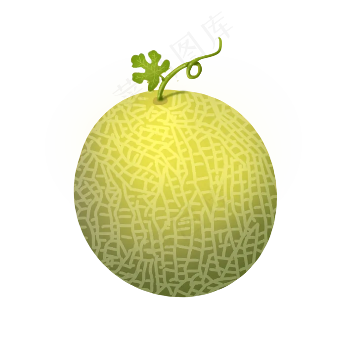 水果装饰图案香甜哈密瓜(2000X2000(DPI:299))psd模版下载