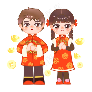 过年好给您拜年啦,免抠元素