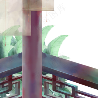 生态植物和建筑物