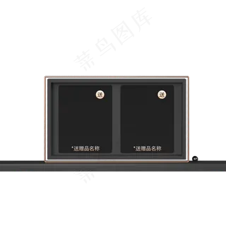 电商黑色商品边框两栏,免抠元素