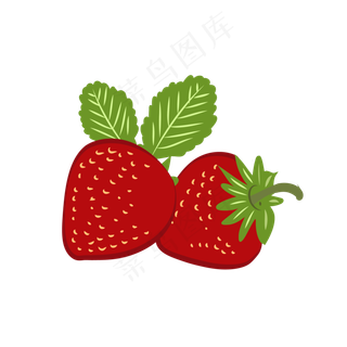 香甜水果草莓矢量图