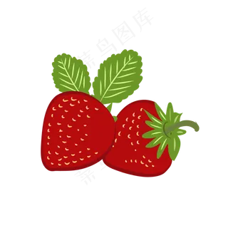 香甜水果草莓矢量图