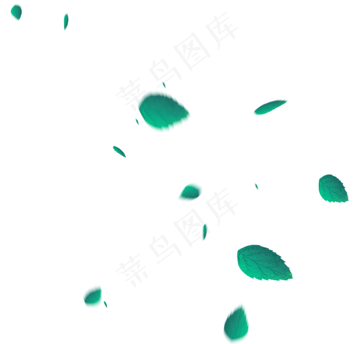 绿色叶子漂浮叶子端午节