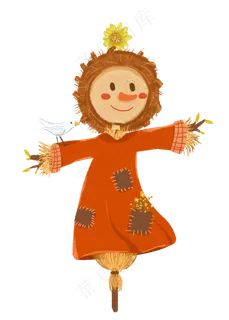 芒种节气稻草人