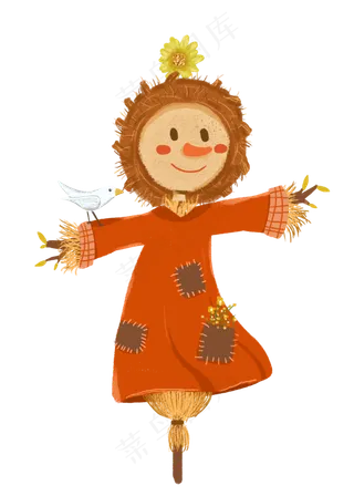 芒种节气稻草人