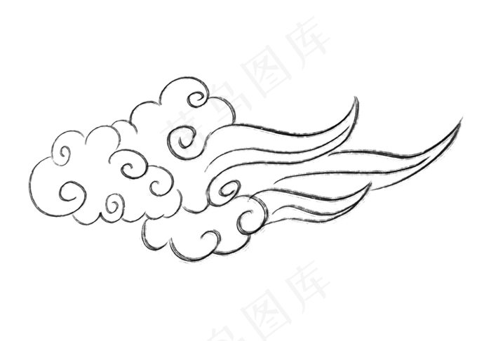 水墨云笔刷云祥云笔墨(3402X2362(DPI:300))psd模版下载