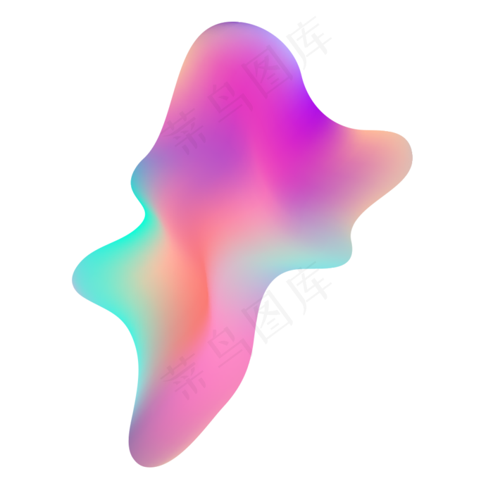 梦幻彩色渐变流体设计素材合集,免抠元素
