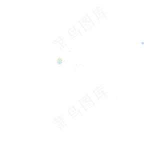 白色雪花花朵,免抠元素