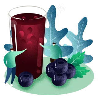 夏季蓝莓果汁