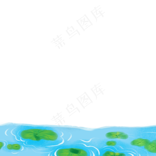 黄色的池塘免抠图