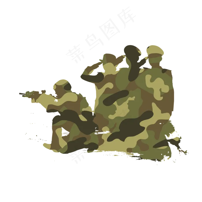 军校训练,免抠元素(2000*2000px 300 dpi )psd模版下载