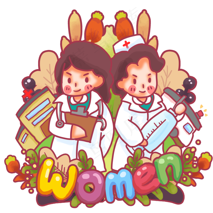 三八妇女节职业女性,免抠元素