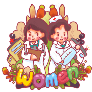 三八妇女节职业女性,免抠元素