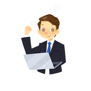 努力工作拼搏的职业人,免抠元素