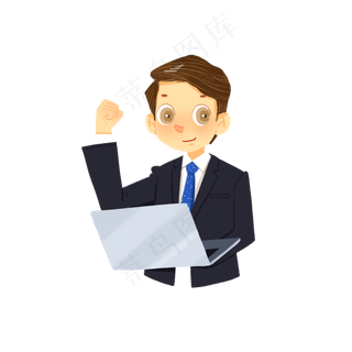 努力工作拼搏的职业人,免抠元素